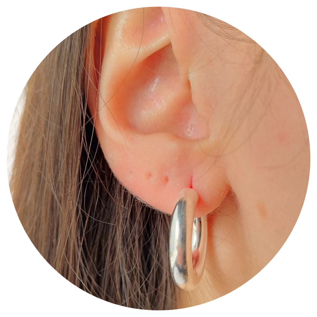 Aros Pasantes semi argollas Gruesas de 6mm x 25mm de Acero Blanco