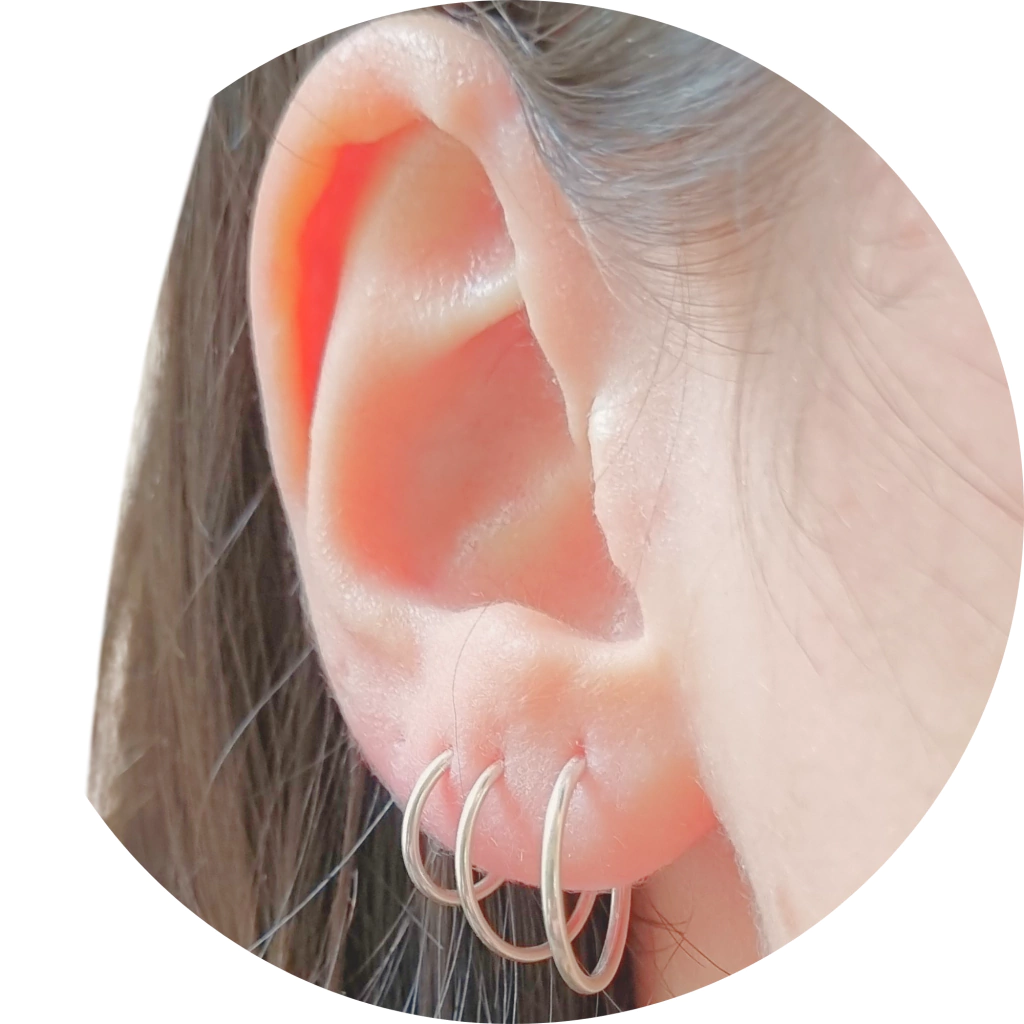 Pack x 3 Argollas Cubanas de 12mm 14mm y 16mm de Plata 925