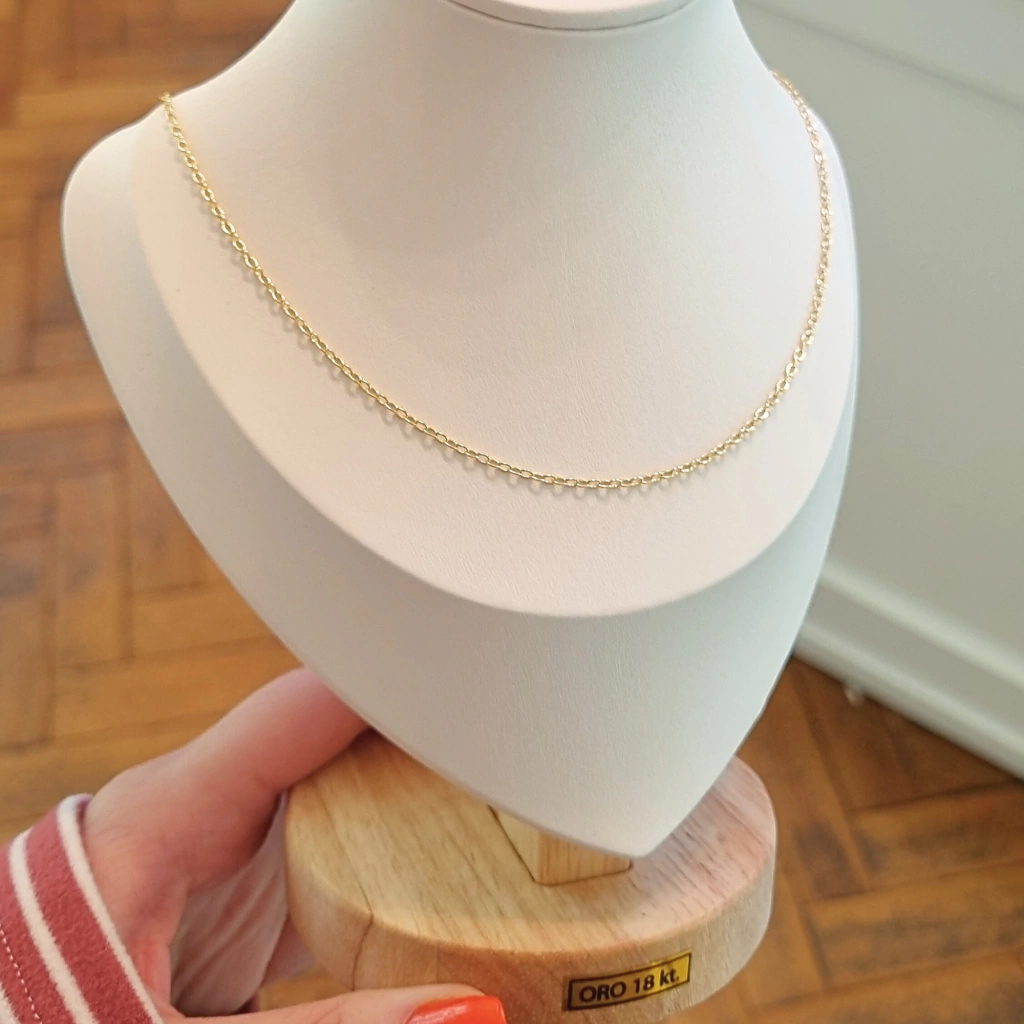 Cadena Forcet 50cm Laminada en Oro Goldfilled 18k