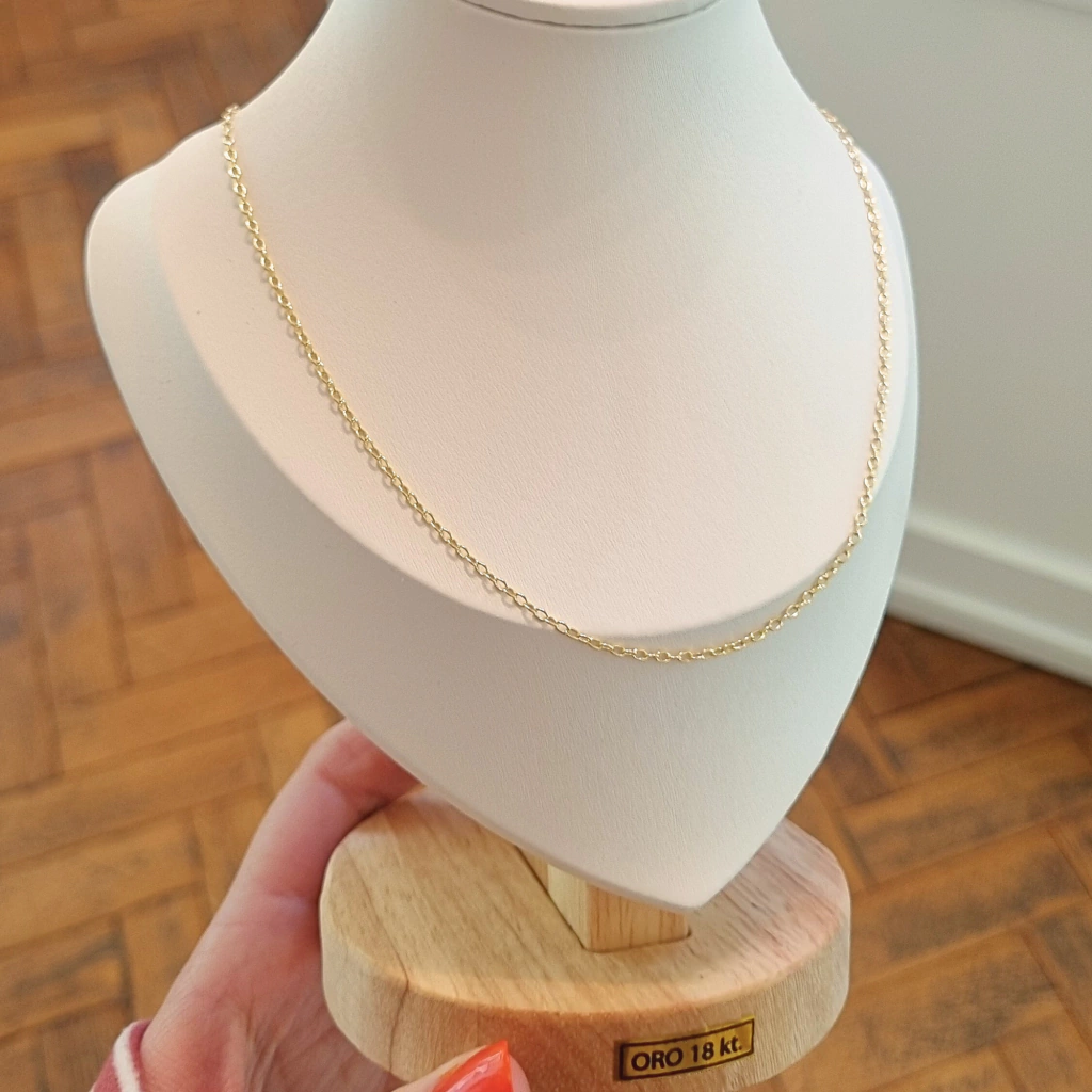Cadena Forcet 60cm Laminada en Oro Goldfilled 18k