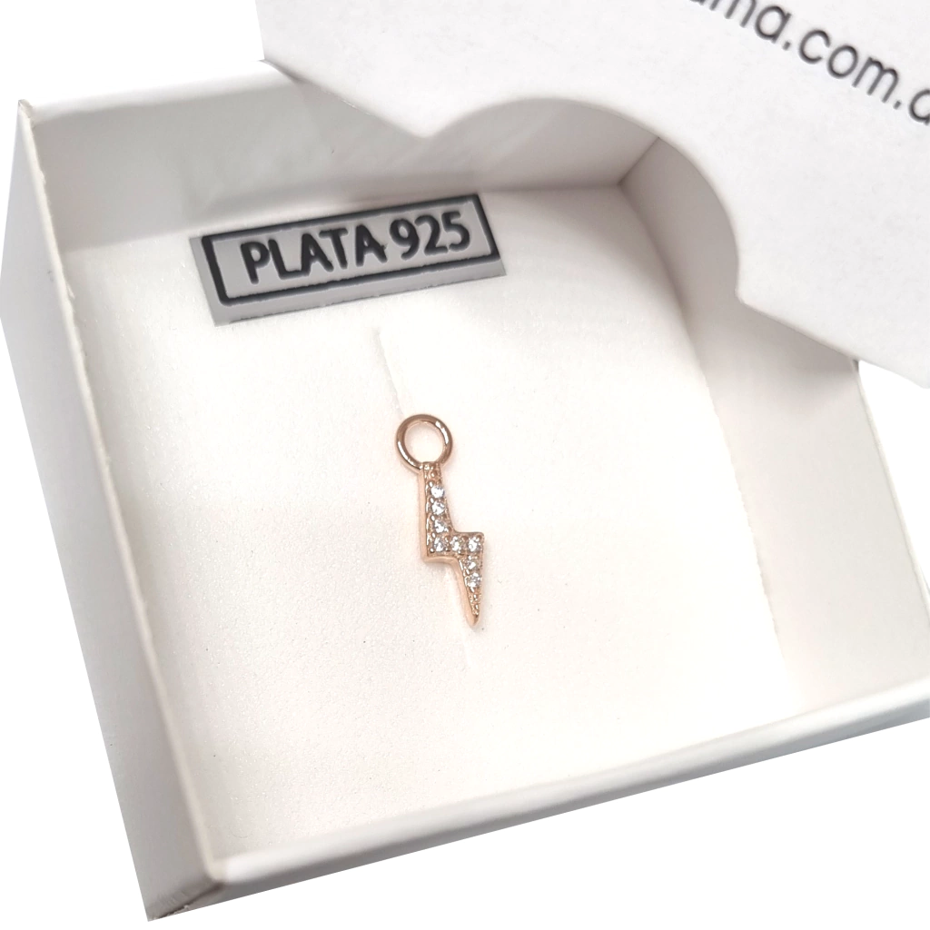 Dije Rayo Cubic de Plata 925 Rosé