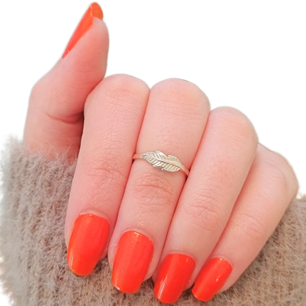 Anillo Midi / Falange Pluma de Plata 925
