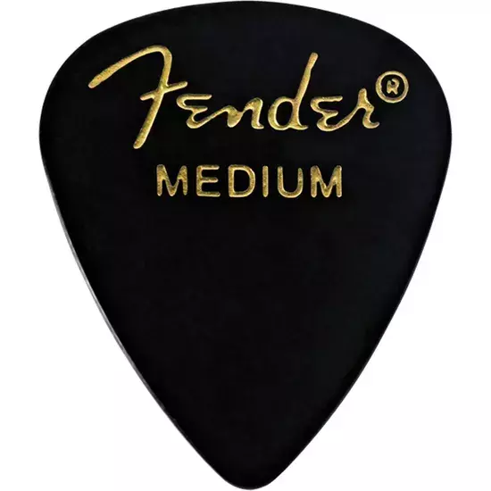 Palheta Fender Preta Medium Unidade - 1762