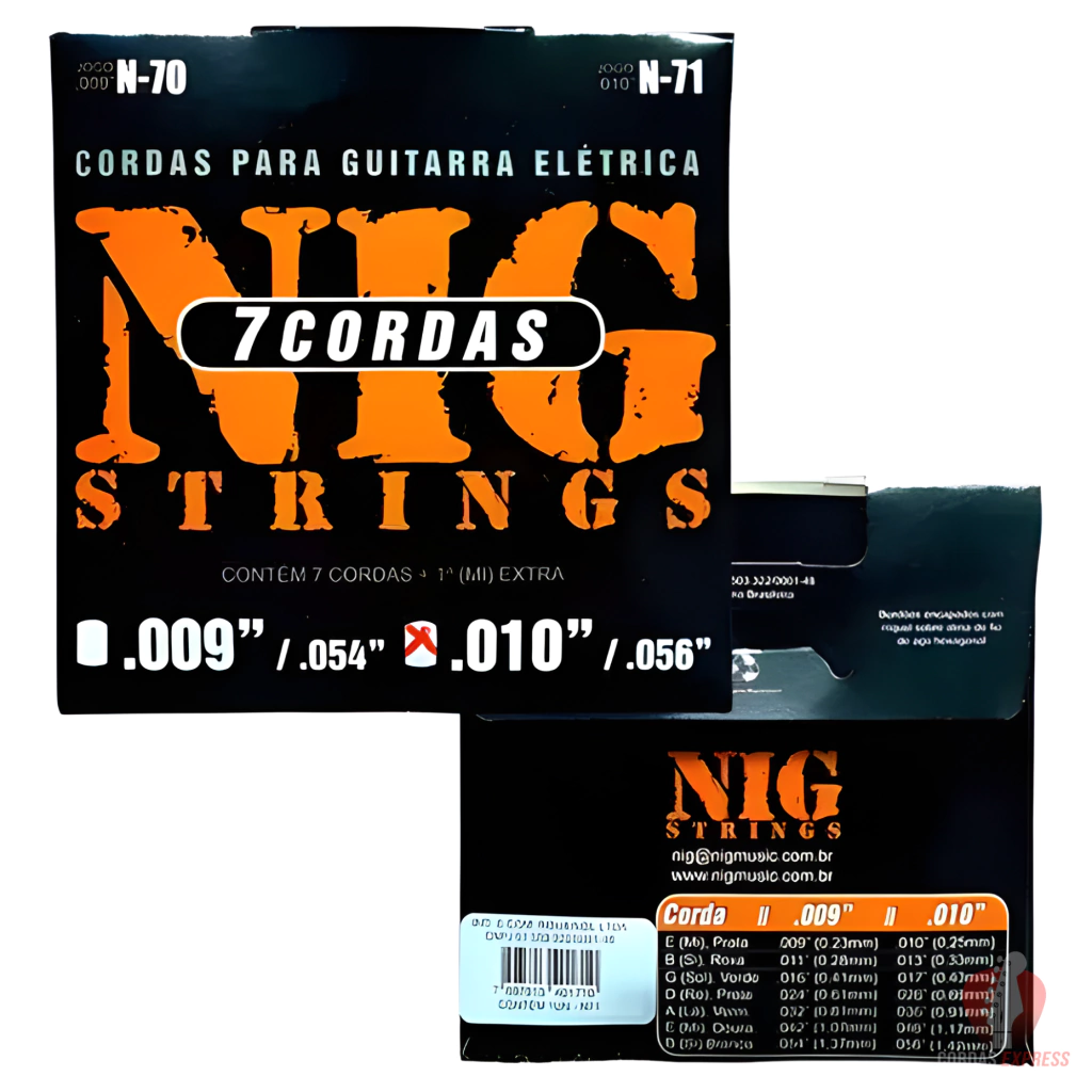 Encordoamento Guitarra 7 Cordas Nig Nickel Wound 10/56 - N71
