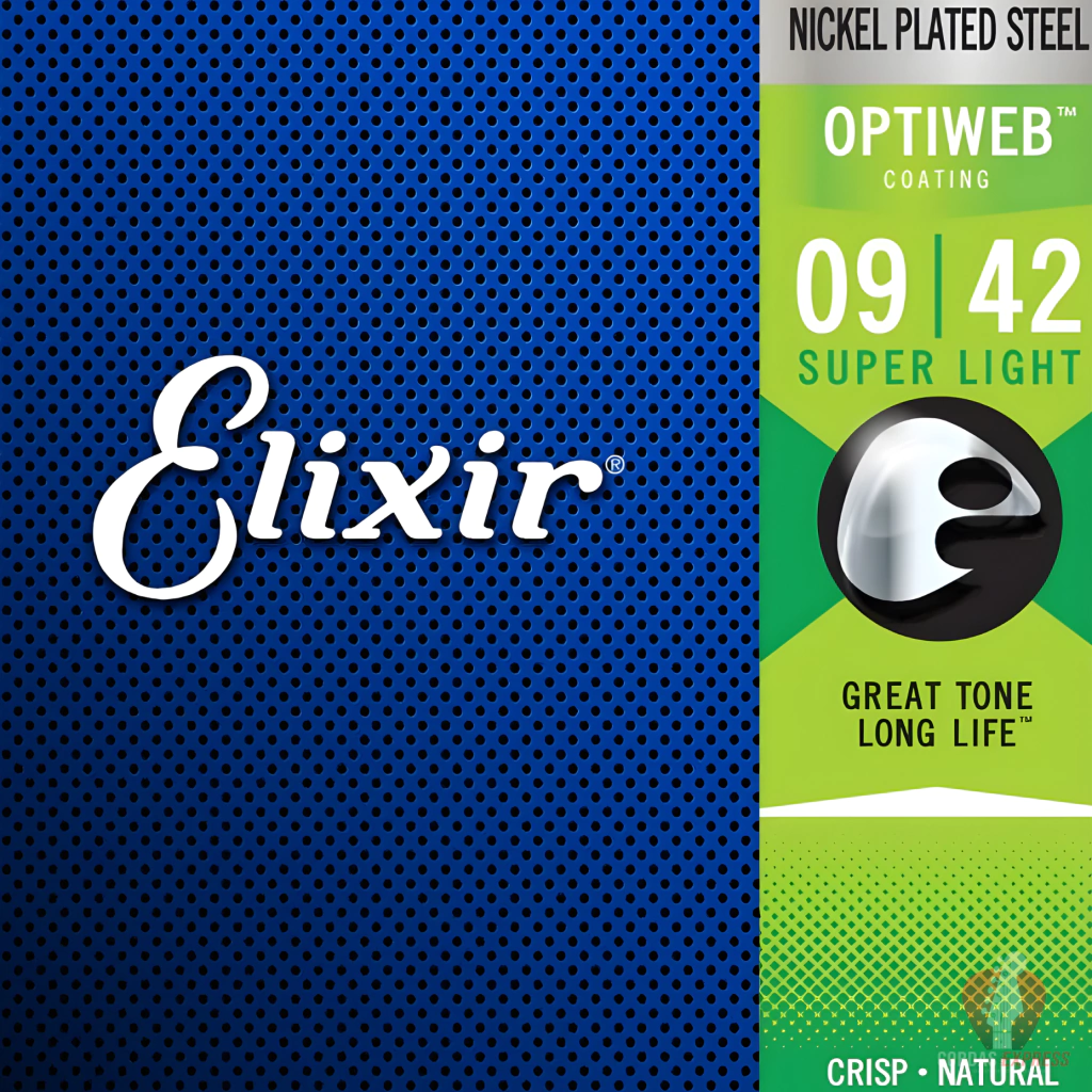 Encordoamento Guitarra Elixir Optiweb 09/42 - 19002 (12090)