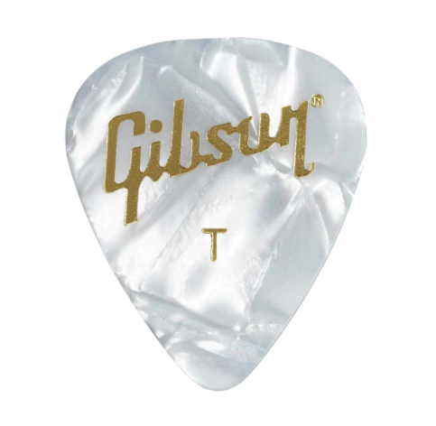 Palheta Gibson Pearloid White - Thin -1595