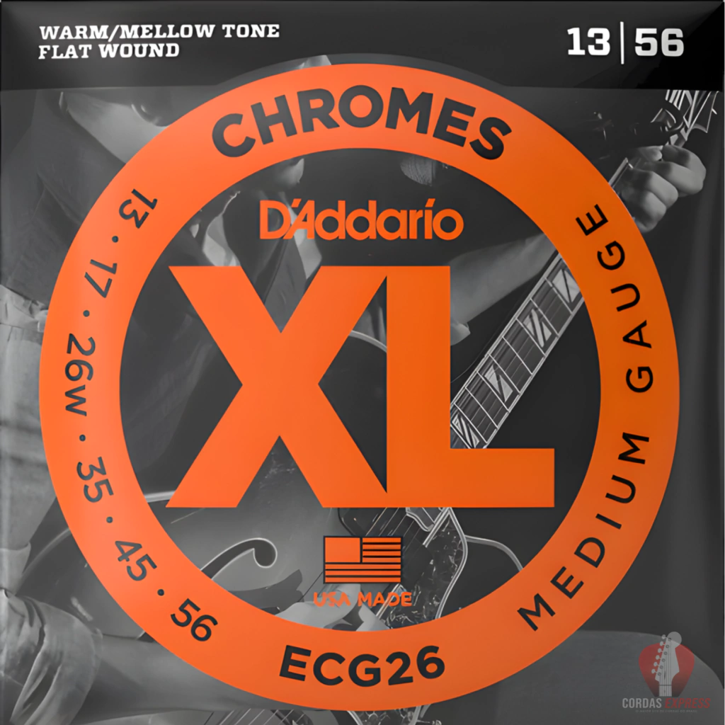 Encordoamento Guitarra D'Addario Chromes 013 - ECG26