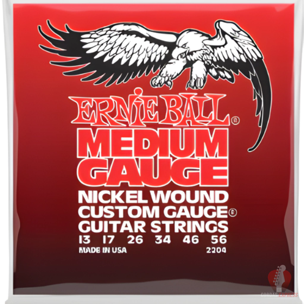 Encordoamento Guitarra Ernie Ball Medium Gauge 013/56 - 2204