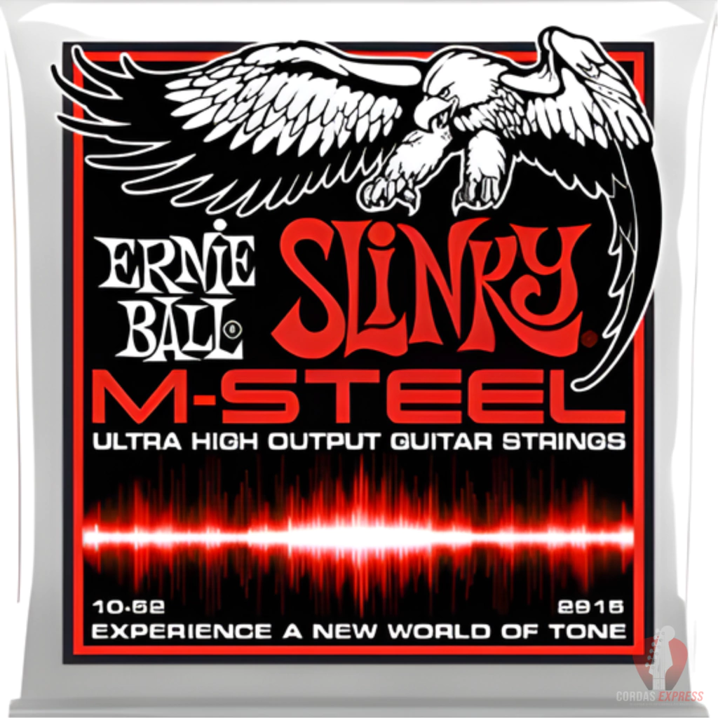 Encordoamento Guitarra Ernie Ball Slinky M-Steel 10/52 - 2915