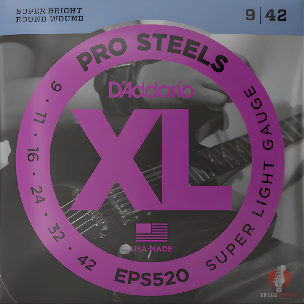 Encordoamento Guitarra D'Addario Pro Steels 09 EPS520 - 017342