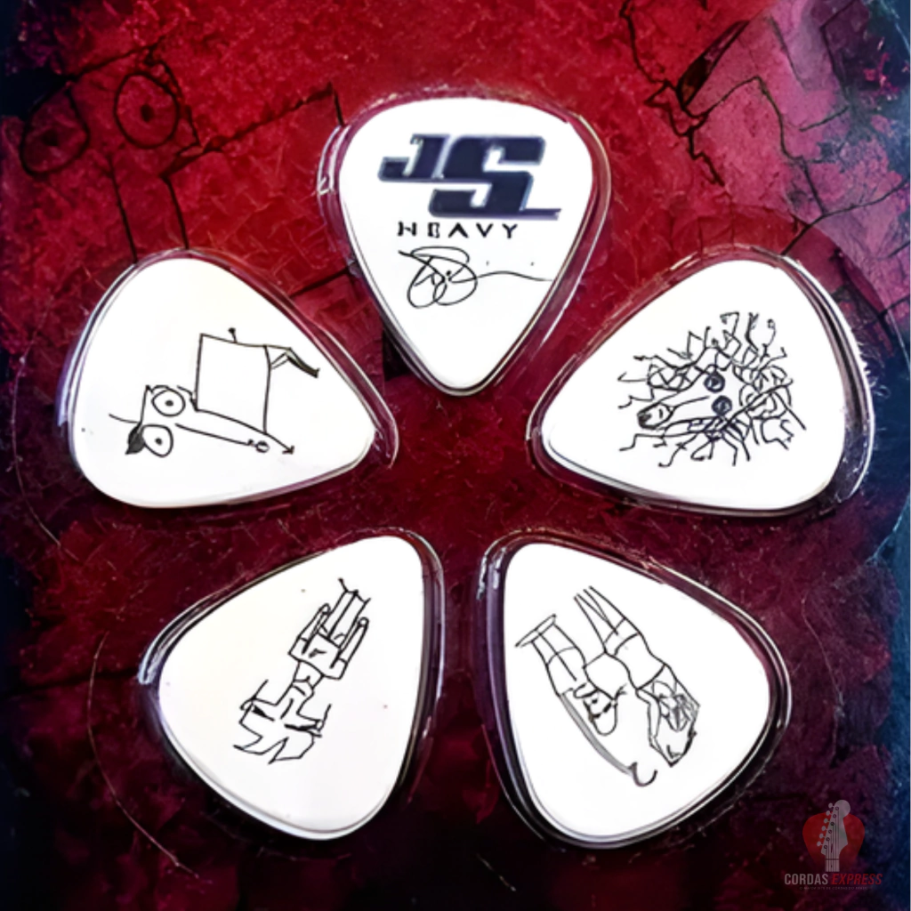 Kit Palhetas (5un) D'addario Signature Joe Satriane .50mm White - 1CWH2-10JS