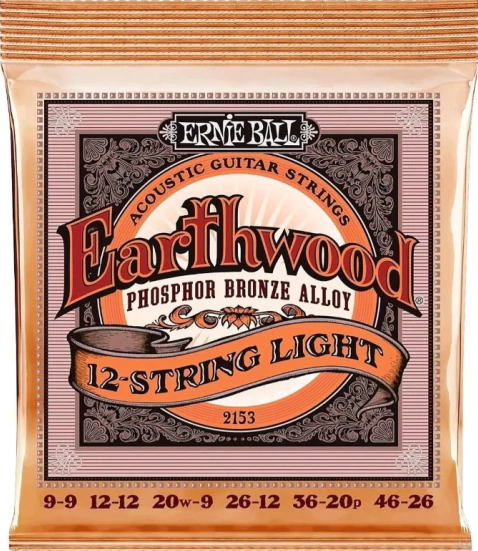 Encordoamento Violão Aço Ernie Ball Earthwood Phosphor Bronze (12 cordas) - 2153