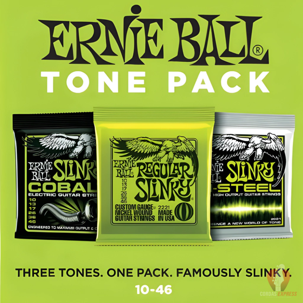 Pack Econômico 3 Encordoamentos Ernie Ball Tone Pack Slinky Electric 010 - 3331
