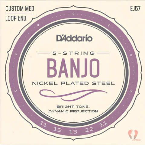 Encordoamento Banjo D'Addario 5 cordas - EJ57 - comprar online