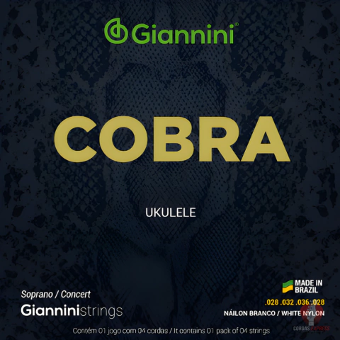 Encordoamento Ukulele Giannini Cobra Concert/Soprano - GEUKSC - comprar online