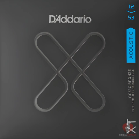 Encordoamento Violão Aço D'Addario XT Bronze 80/20 012 - XTABR1253 - comprar online