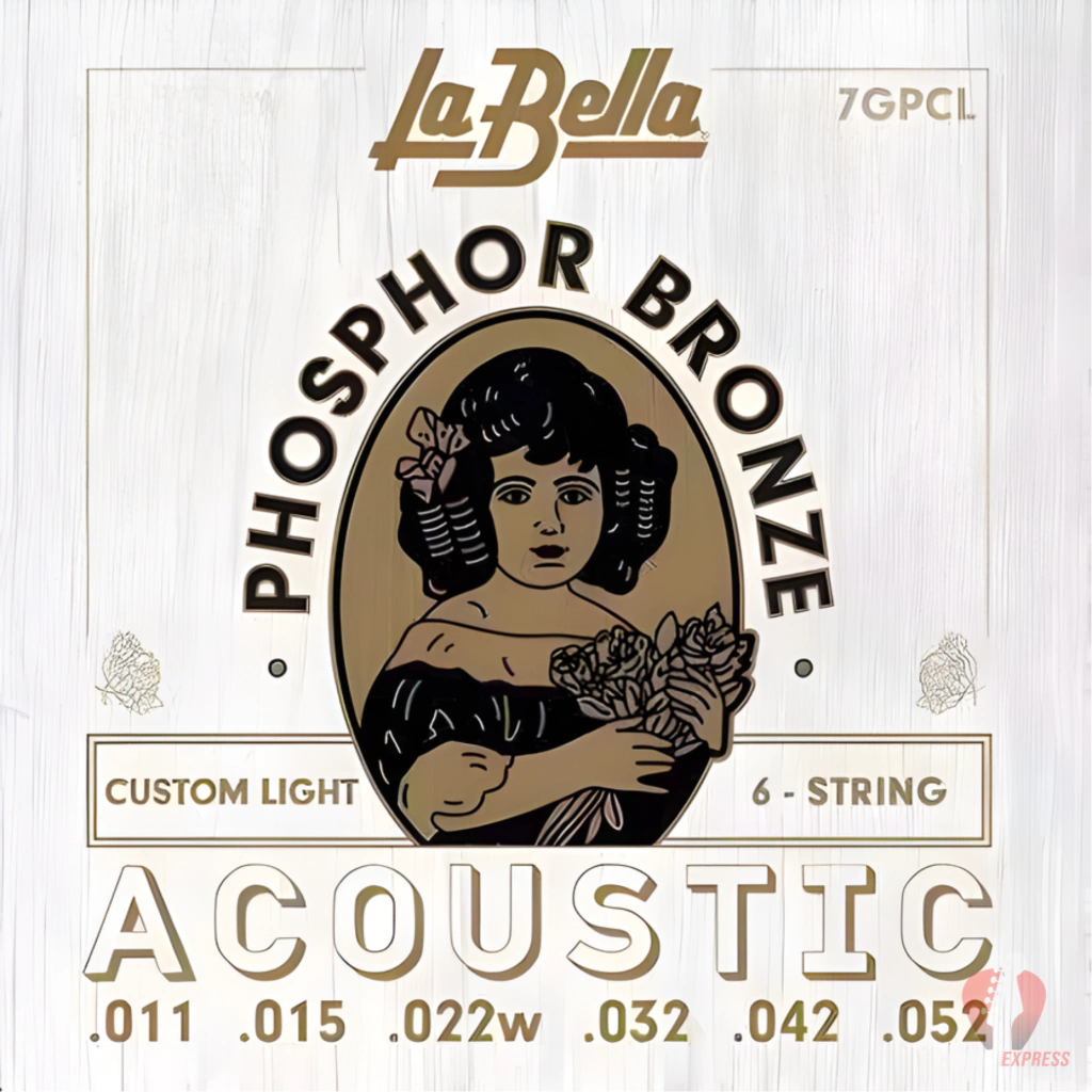Encordoamento Violão Aço La Bella Phosphor Bronze Custom Lite 11/52 - 7GPCL