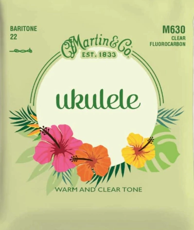Encordoamento Ukulele Martin Clear Flurocarbon Baritone M630 - 580