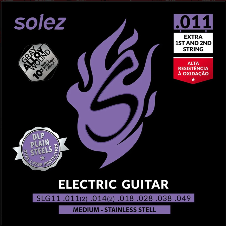 Encordoamento Guitarra Solez Gray Alloy 011 - SLG11GA