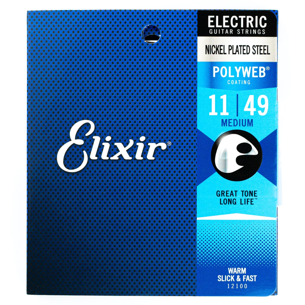 Encordoamento Guitarra Elixir Polyweb Medium 11/49 - 12100 (Selo IZZO)
