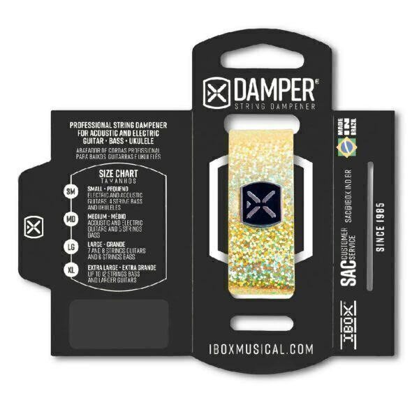 Abafador de Cordas Damper Ibox (Holográfico Dourado)- DH MD 02