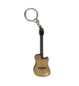 Chaveiro MH Artesanal Wood (madeira) Violão Godin Natural - CHAVWOOD12