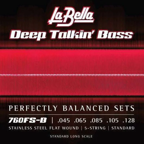 Encordoamento Baixo 5 Cordas La Bella DTB Flat Long Scale 45/128 - 760FSB