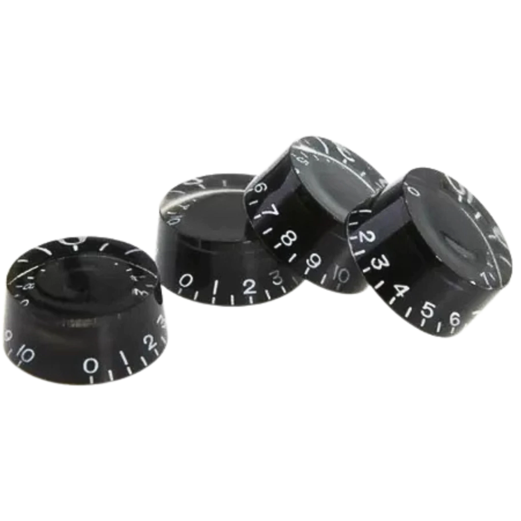 Kit 4 Knob Ronsani Guitarra Les Paul Preto/bco - 0601