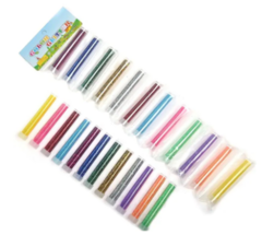 Set 12 colores pigmentos glitter en tubo