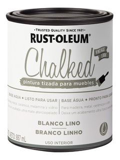 Pinturas Tizadas blanco/gris carbon Chalked x 0.887lts. - comprar online