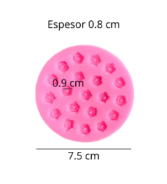MOLDE SILICONA 20 MINI ROSITAS ROSAS - comprar online