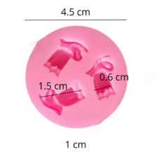 MOLDE SILICONA 3 MINI TULIPANES - ROSA - comprar online