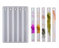 SET MOLDE SILICONA 5 SEÑALADORES LISOS 13,8 X 1,4 CM
