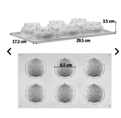 Molde plancha 6 circulos facetados - comprar online
