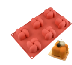 Molde silicona 6 cuadrados trenzados