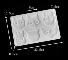 Molde silicona 6 manoplas animales defensa personal - comprar online
