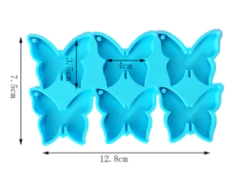 Molde silicona 6 dijes mariposa - comprar online