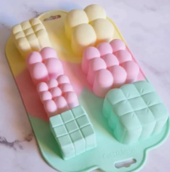 MOLDE SILICONA 7 CUBOS BUBBLE VELAS JABONES - comprar online