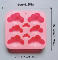Molde silicona 8 nubes jabones velas mix tamaños - comprar online