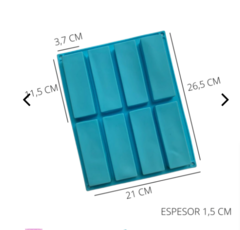 Molde plancha 8 rectangulos mini - comprar online