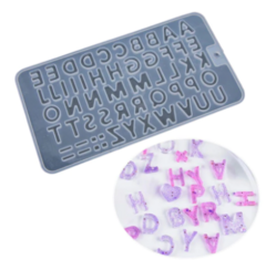 Molde silicona letras abecedario doble - transparente