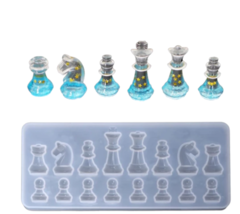 Molde silicona 16 piezas de ajedrez - comprar online