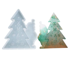 MOLDE SILICONA ARBOL XMAS PAPA NOEL