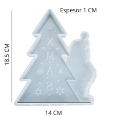 MOLDE SILICONA ARBOL XMAS PAPA NOEL - comprar online