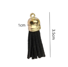 Borlas fleco gamuza dorado surtivo x 100u - comprar online