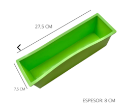 Molde budinera rectangular / barra de jabon