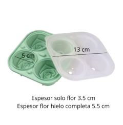 MOLDE SILICONA HIELERA Y VELA DE ROSAS - comprar online