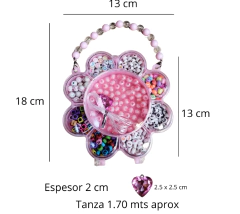 KIT PARA ARMAR PULSERAS COLLAR CON CAJA DE FLOR + TANZA Y DIJE 340 U APROX - comprar online