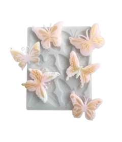 MOLDE SILICONA 6 MARIPOSAS - MODELO 2