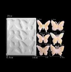 MOLDE SILICONA 6 MARIPOSAS - MODELO 2 - comprar online